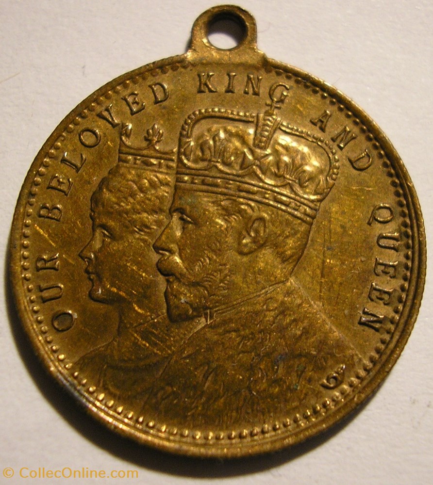 George V & Mary - 1911 Coronation Medallion Souvenir 2 medaille royaume uni george v mary 1911 coronation medallion souvenir