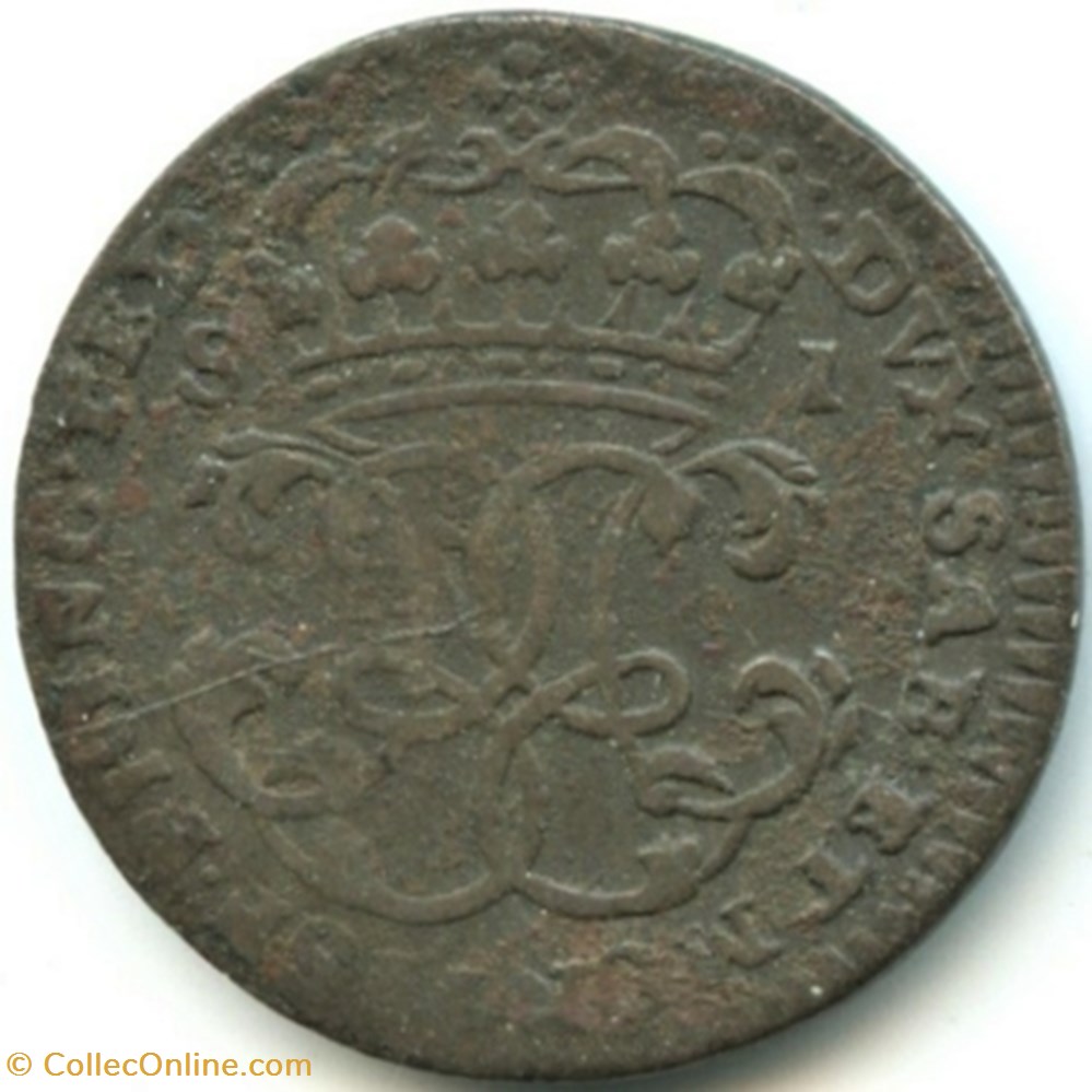 1734 Royaume de Sardaigne, Soldo - Charles-Emmanuel III de Savoie 2 monnaies monde italie 1734 royaume de sardaigne soldo charles emmanuel iii de savoie