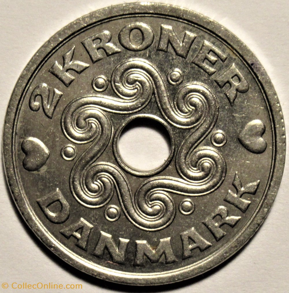Margrethe II of Denmark - 2 Kroner 1995 monnaies monde danemark margrethe ii of denmark 2 kroner 1995