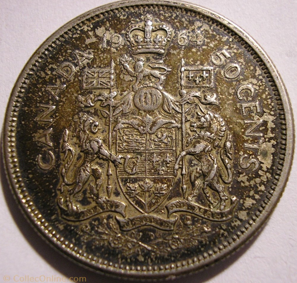 Elizabeth II - 50 Cents 1964 monnaies monde canada elizabeth ii 50 cents 1964