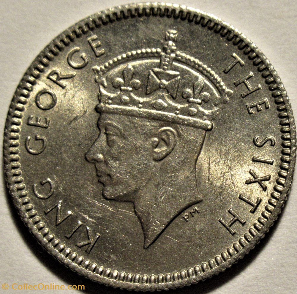 George VI - 5 Cents 1950 - Malaysia (ex.2) monnaies monde malaisie george vi 5 cents 1950 malaysia ex 2