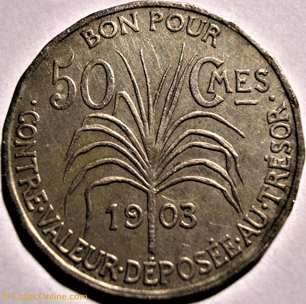50 Centimes 1903 - Guadeloupe monnaie france colony 50 centimes 1903 guadeloupe