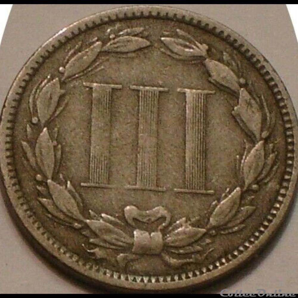 1876 - 3 Cents monnaie monde etat uni 1876 3 cents