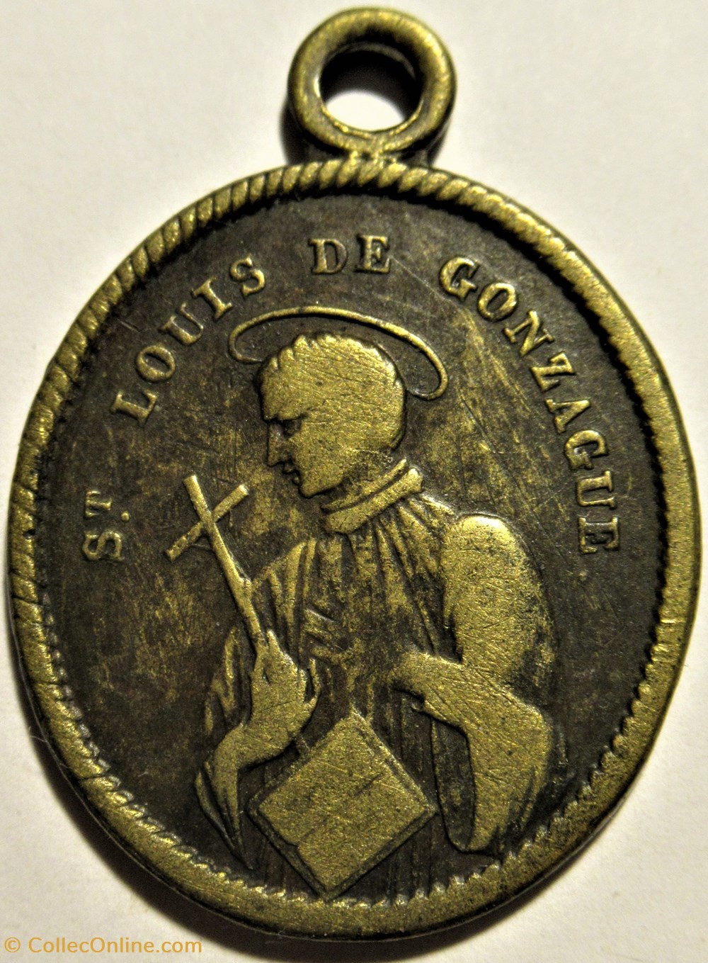 patrimoine religieux objets cultes saint louis de gonzague sacre c ur medaillon xviiie