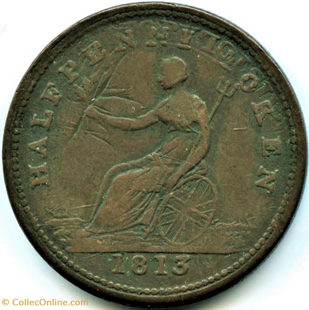 Wellington Half Penny Token 1813 Britannia Coins World Canada wellington-half-penny-token-1813-britannia-coins-world-canada