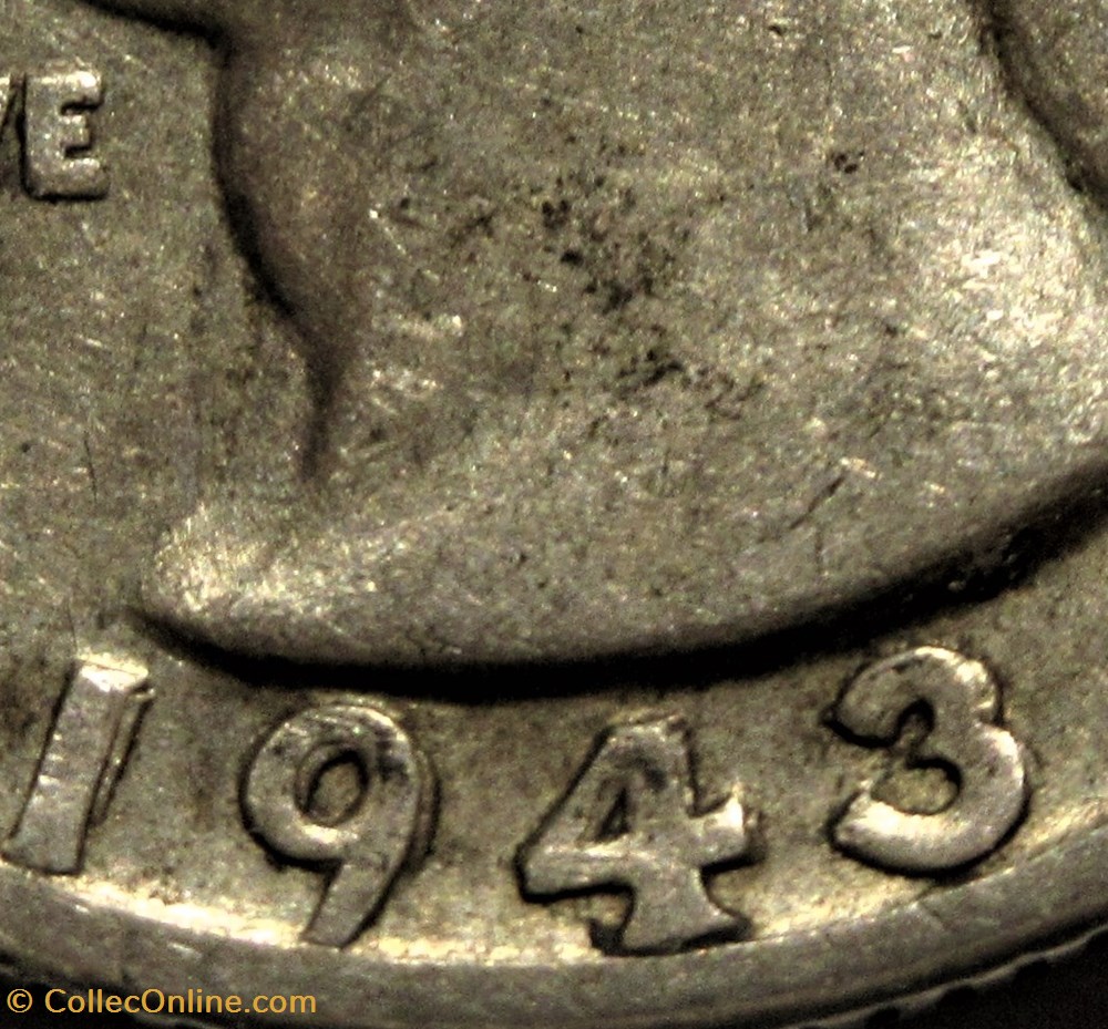 1943 San Francisco Quarter Dollar - Error: Doubling & Variety 3 monnaies monde etats unis 1943 san francisco quarter dollar error doubling variety