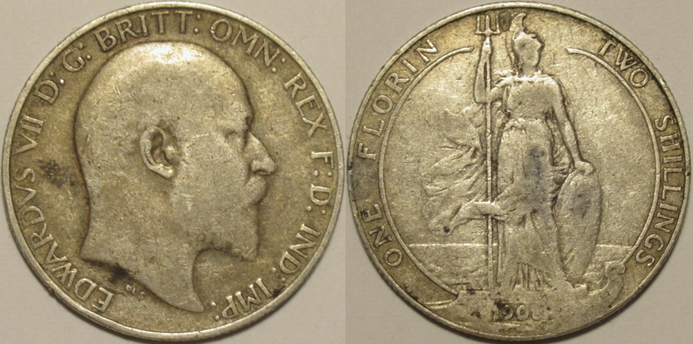 Edward VII - One Florin 1908 United Kingdom monnaies monde royaume edward vii one florin 1908 united kingdom