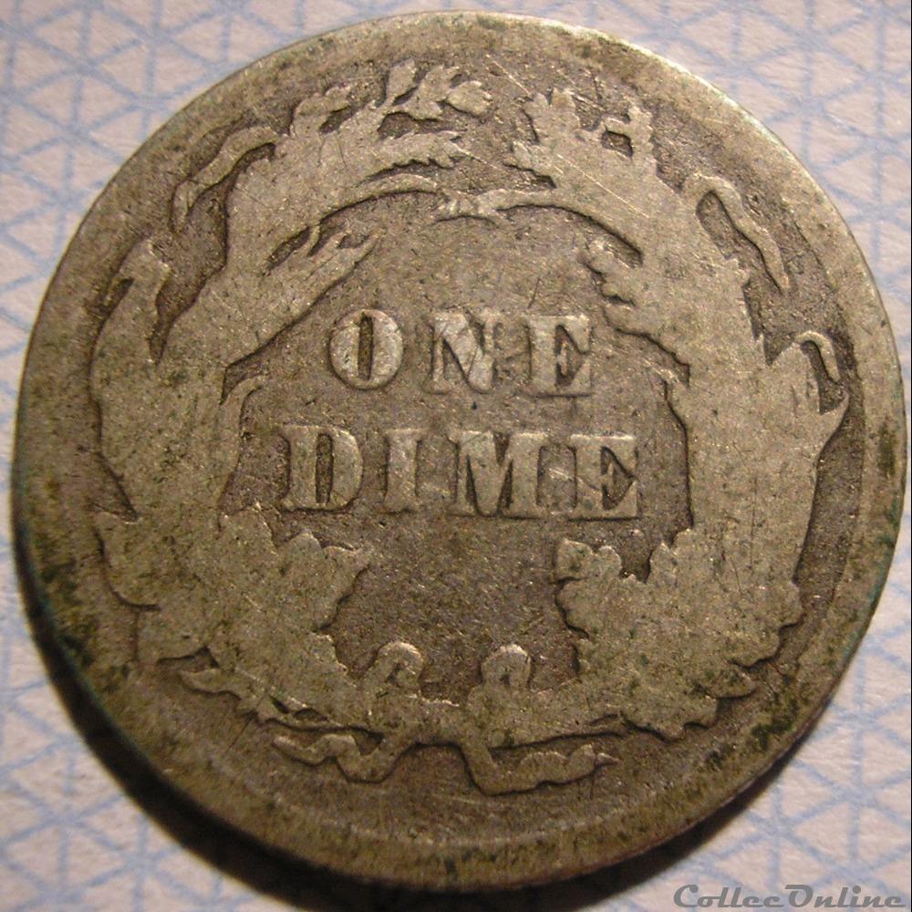 monnaie monde etat uni 1878 dime 10 cents ex 2