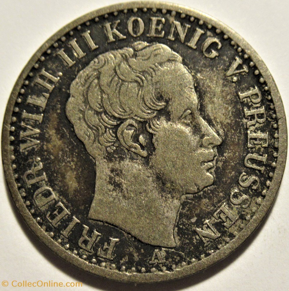 monnaies europe medievale saint empire romain germanique friedrich wilhelm iii 1 6 thaler 1823 berlin kingdom of prussia