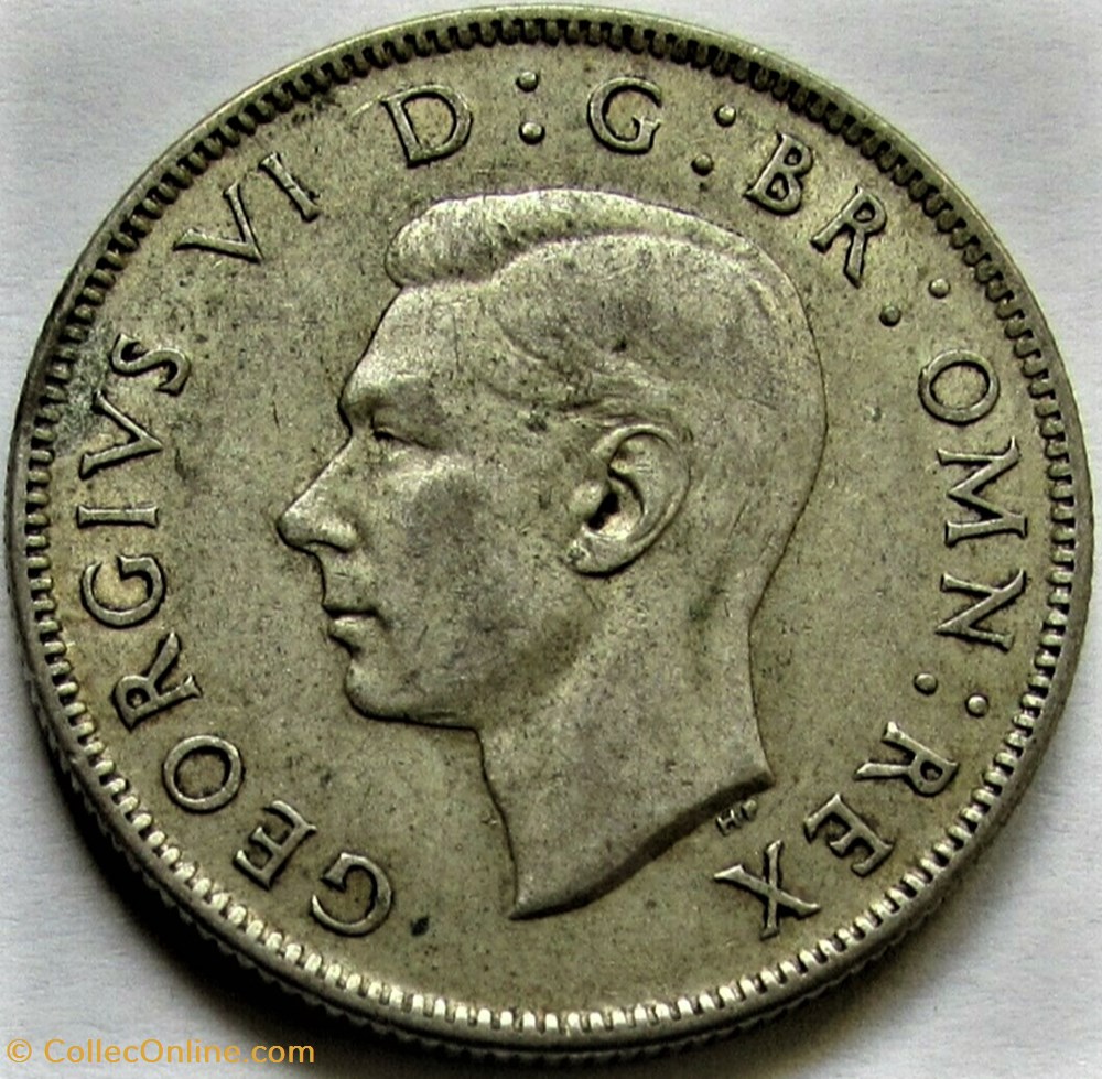 George VI - Two Shillings / Florin 1945 - Great Britain monnaies monde royaume uni george vi two shillings florin 1945 great britain