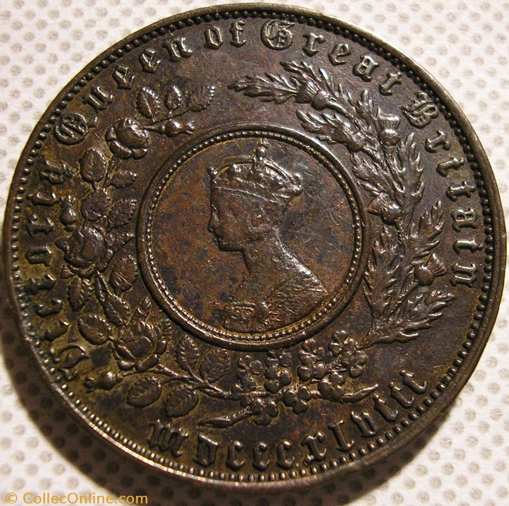 Victoria - Gothic Crown Model 1848 - Token 2 monnaie jeton mereaux victoria gothic crown model 1848 token