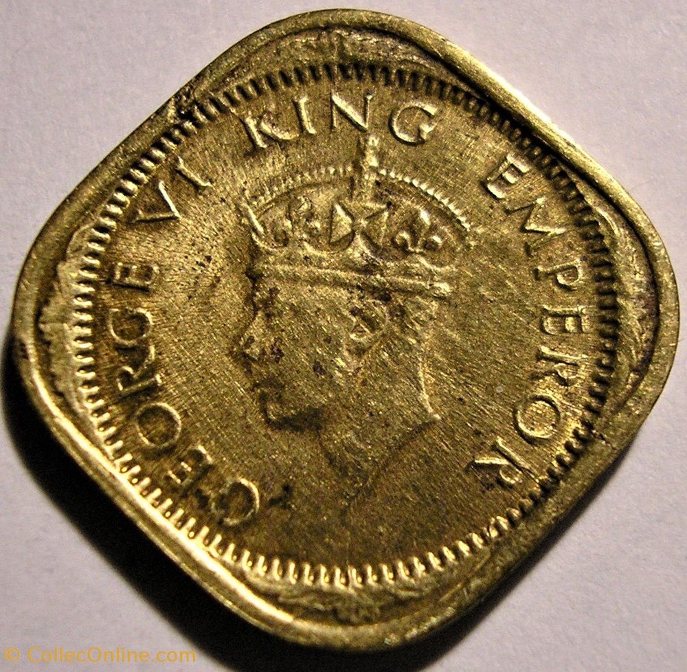 George VI - Half Anna 1943 Calcutta - British India monnaie monde inde george vi half anna 1943 calcutta british india