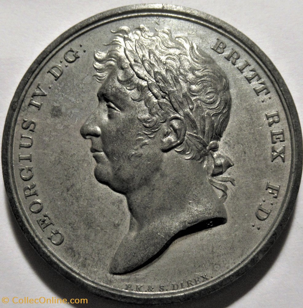 George IV - Coronation at Westminster 1821 - Great Britain 2 medailles royaume uni george iv coronation at westminster 1821 great britain