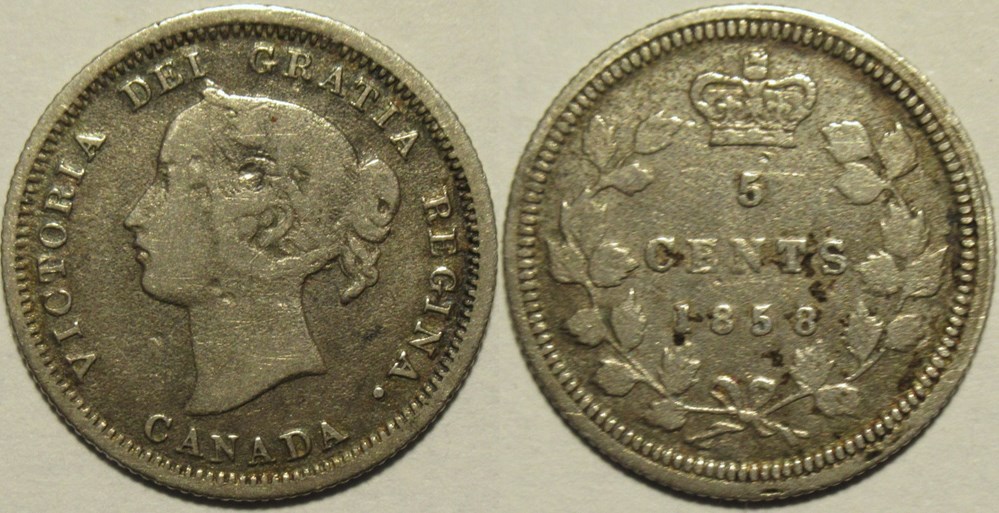 Victoria - 5 Cents 1858 monnaies monde canada victoria 5 cents 1858