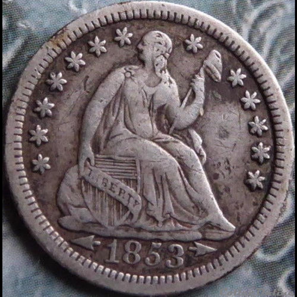 ←1853→ O Half Dime monnaies monde etats unis 1853 o half dime