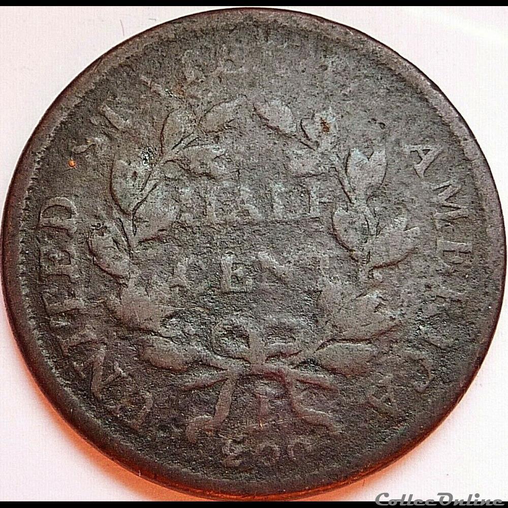 1808 Half Cent Draped Bust monnaie monde etat uni 1808 half cent draped bust