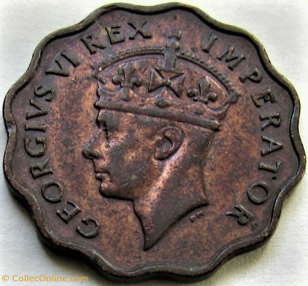 George VI - One Piastre 1943 - Cyprus 2 monnaies monde chypre george vi one piastre 1943 cyprus