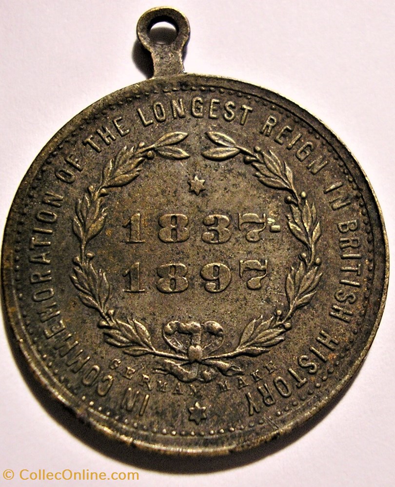 Queen Victoria - Longest Reign Commemorative Medalet 1837-1897 (ex.2) 3 medaille royaume uni queen victoria longest reign commemorative medalet 1837 1897 ex 2