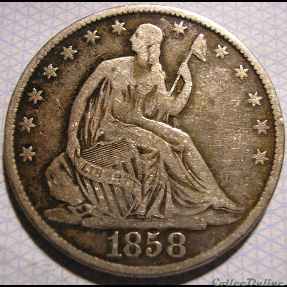 1858 O - Half Dollar monnaies monde etats unis 1858 o half dollar