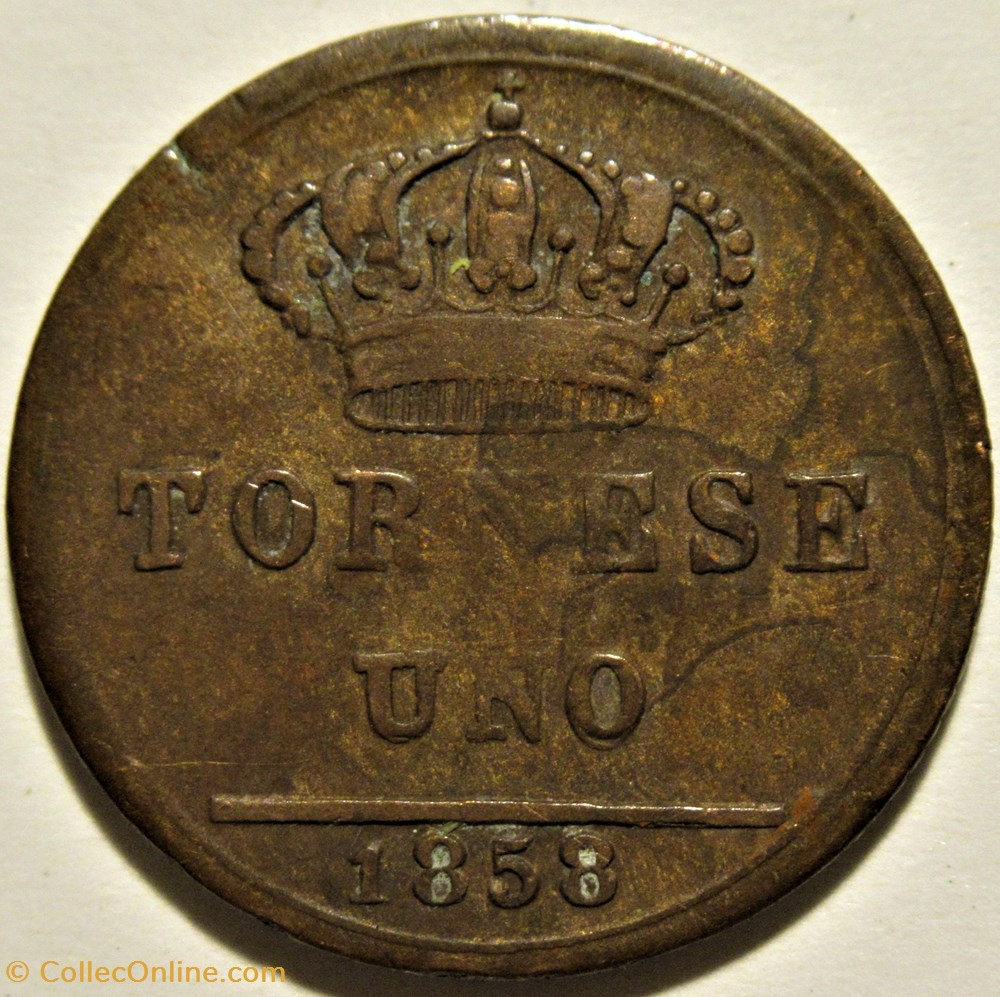 monnaies monde italie 1858 royaume de naples 1 tornese ferdinando ii