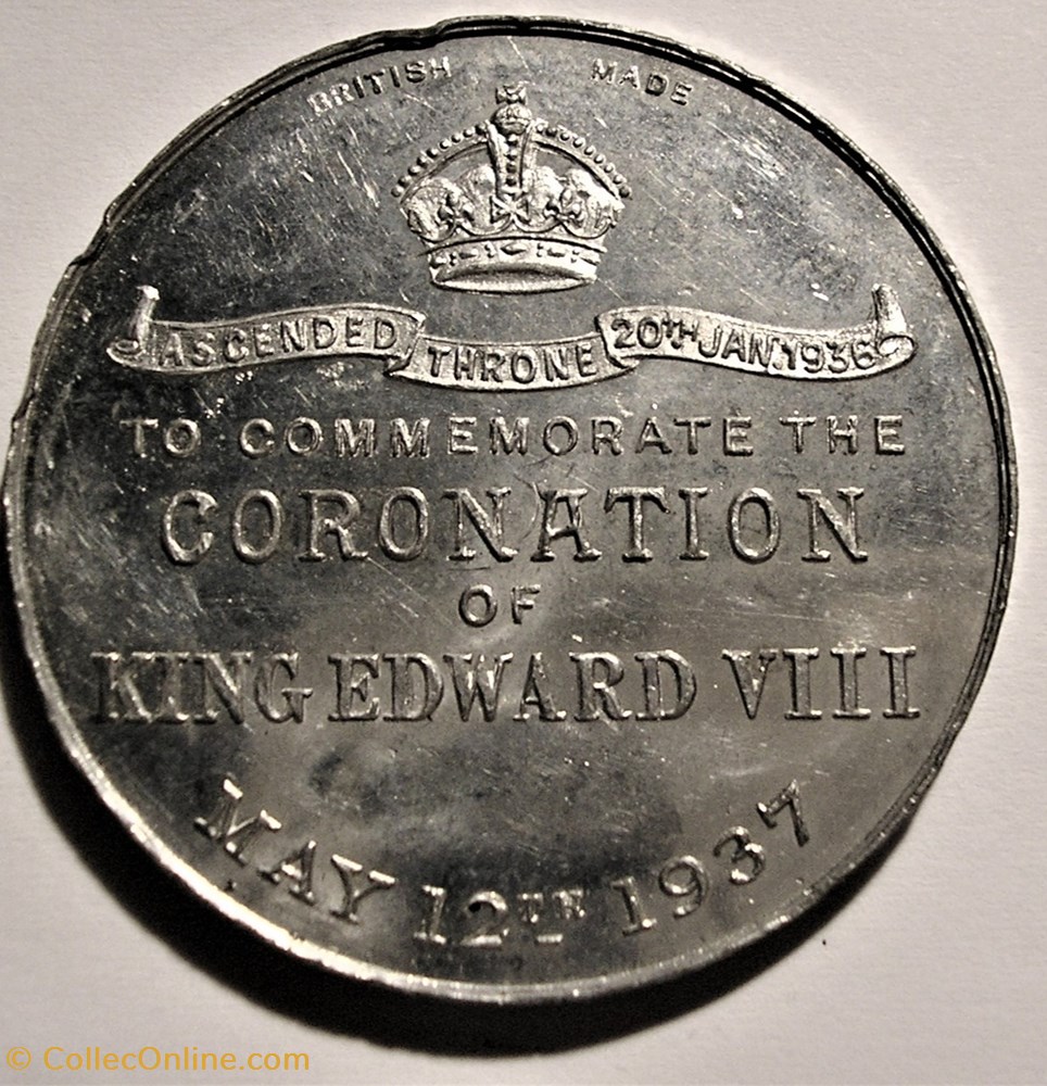 Edward VIII - Coronation Medal 1937, UK 3 medaille royaume uni edward viii coronation medal 1937 uk