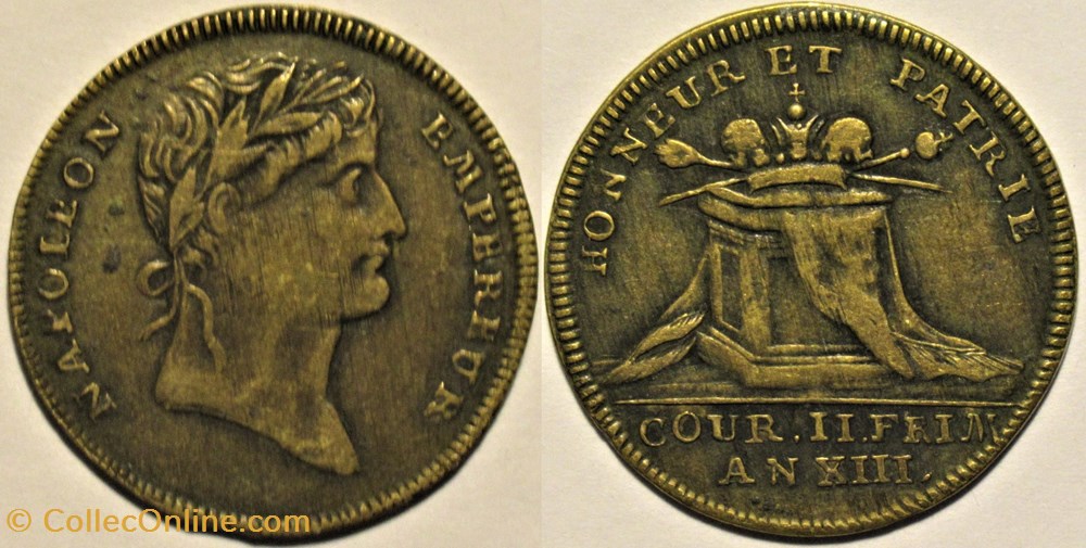 Napoléon Ier - Médaille, souvenir du sacre 1804 medailles france empire napoleon ier medaille souvenir du sacre 1804
