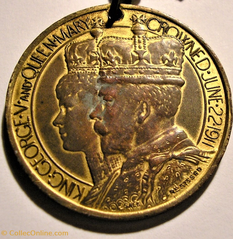 medaille royaume uni george v mary 1911 coronation gilt medal city of sheffield england