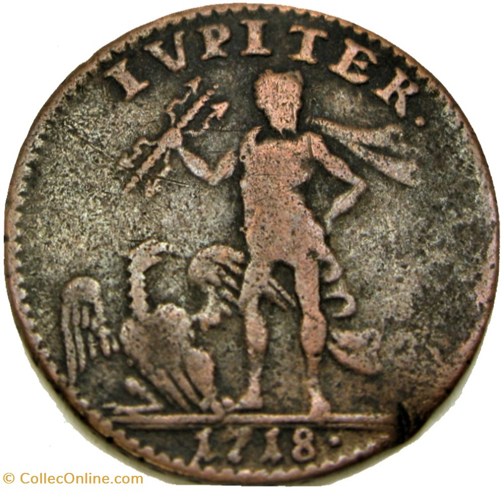 Sweden, Karl XII - 1 Daler Jupiter, 1718 monnaies europe medievale royaume suede sweden karl xii 1 daler jupiter 1718