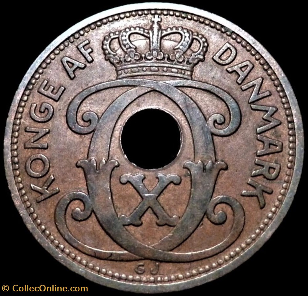 Christian X Denmark - 5 Øre 1927 monnaies monde danemark christian x denmark 5 re 1927