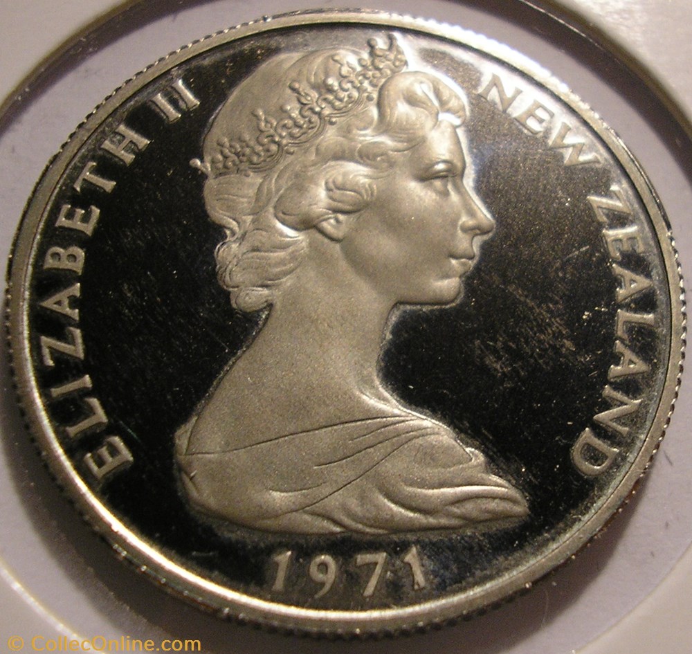 monnaie monde nouvelle zelande elizabeth ii 50 cents 1971 endeavour new zealand
