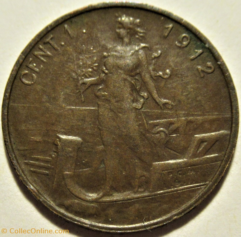 monnaies monde italie 1912 regno italia centesimo roma vittorio emanuele iii