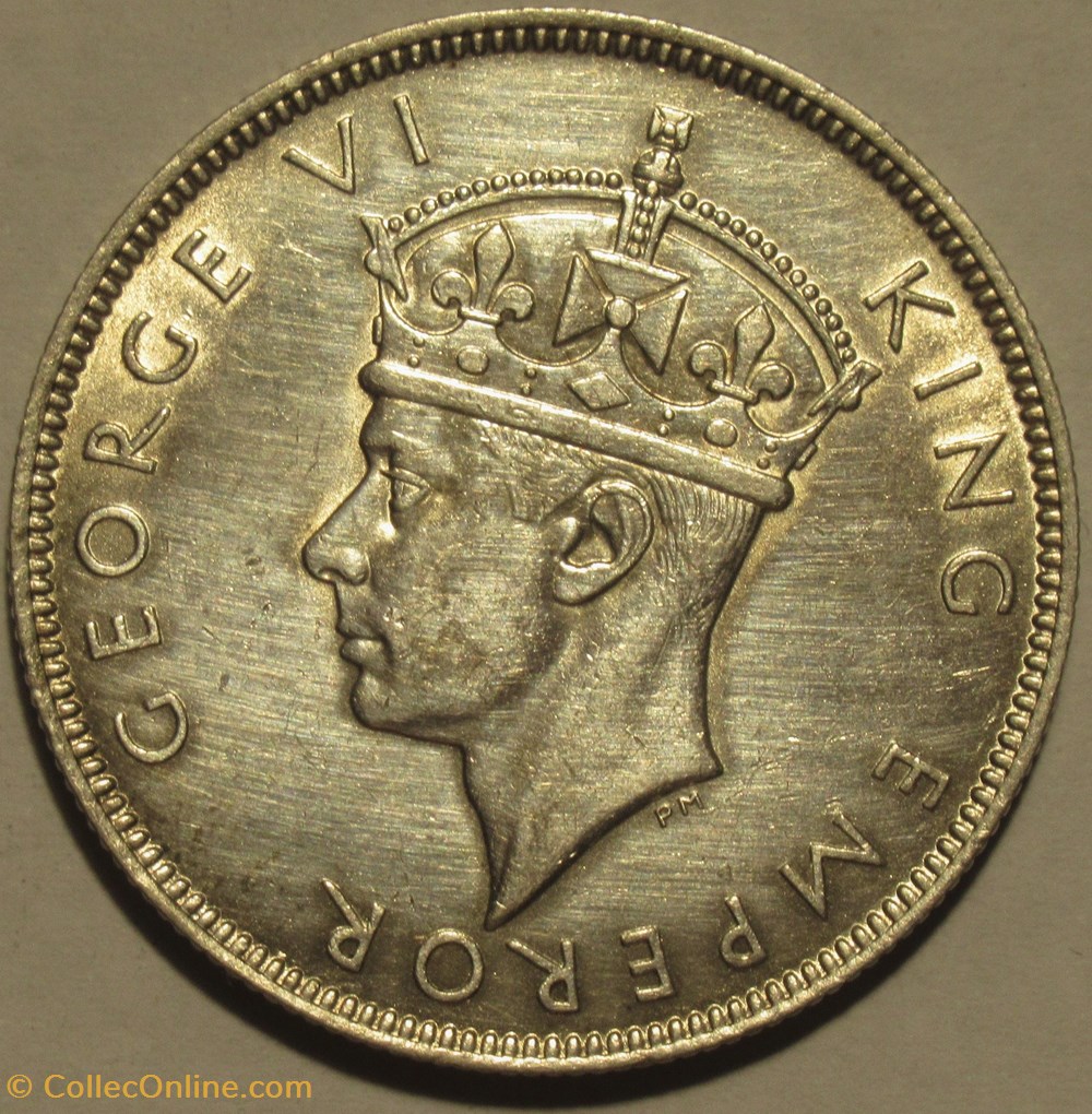 George VI - One Rupee 1939 - Seychelles (ex.2) monnaies monde george vi one rupee 1939 seychelles ex 2