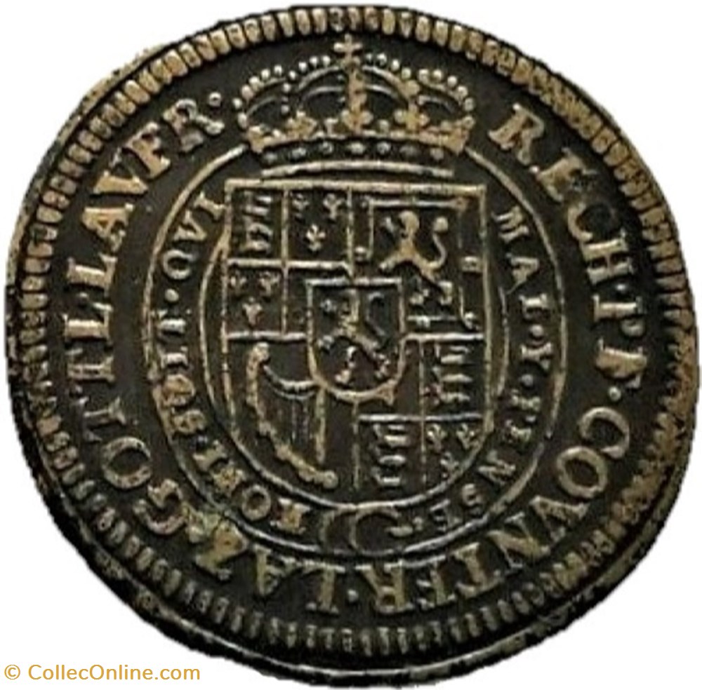 William III and Mary II - King & Queen of England ca.1689 Token - Nürnberg Rechenpfennig 3 monnaies jetons mereaux william iii and mary ii king queen of england ca 1689 token nurnberg rechenpfennig