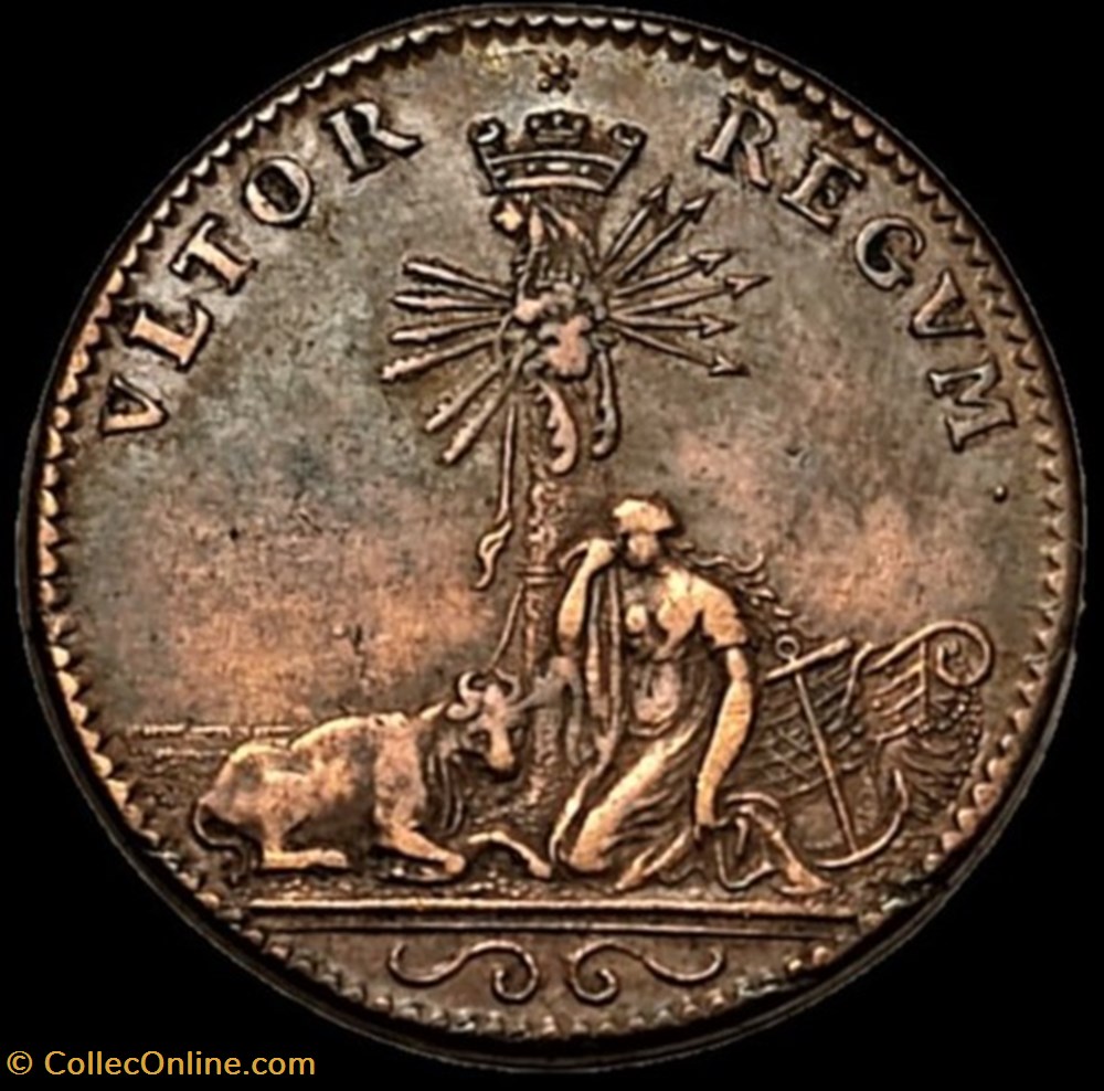 Louis XIV - Jeton 1672 - "La Hollande subjuguée" monnaies paranumismatique jetons poids louis xiv jeton 1672 la hollande subjuguee