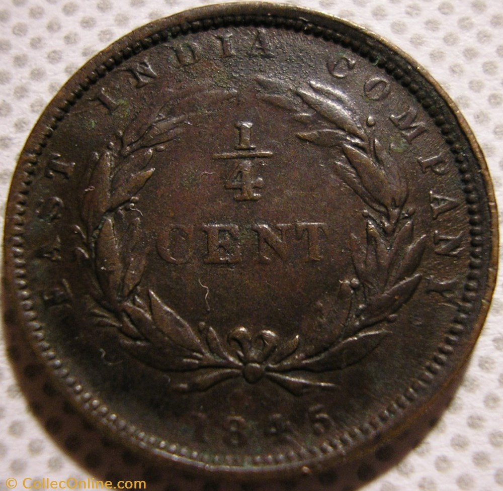 Victoria - 1/4 Cent 1845 - BEIC, Straits Settlements 2 monnaie monde malaisie victoria 1 4 cent 1845 beic straits settlements