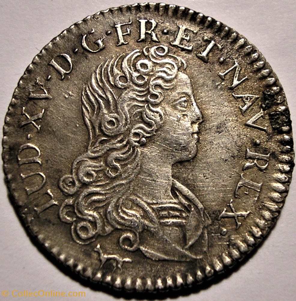 1720 Louis XV - Petit Louis / Livre d'argent de la Compagnie des Indes monnaies colonies francaises 1720 louis xv petit louis livre argent de la compagnie des indes
