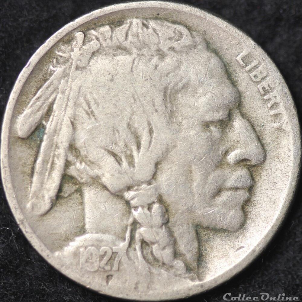 monnaies monde etats unis 1927 denver 5 cents