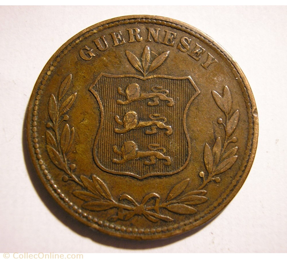 States of Guernsey - 8 Doubles 1864 monnaie monde ile de guernesey states of guernsey 8 doubles 1864