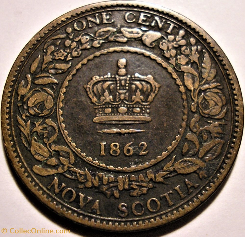 Victoria - One Cent 1862 - Nova Scotia monnaie monde canadum victoria one cent 1862 nova scotia