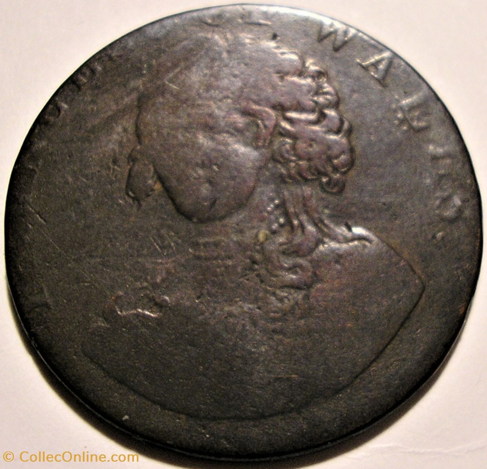 1795 HalfPenny - Princess of Wales - Middlesex, England - Monedas