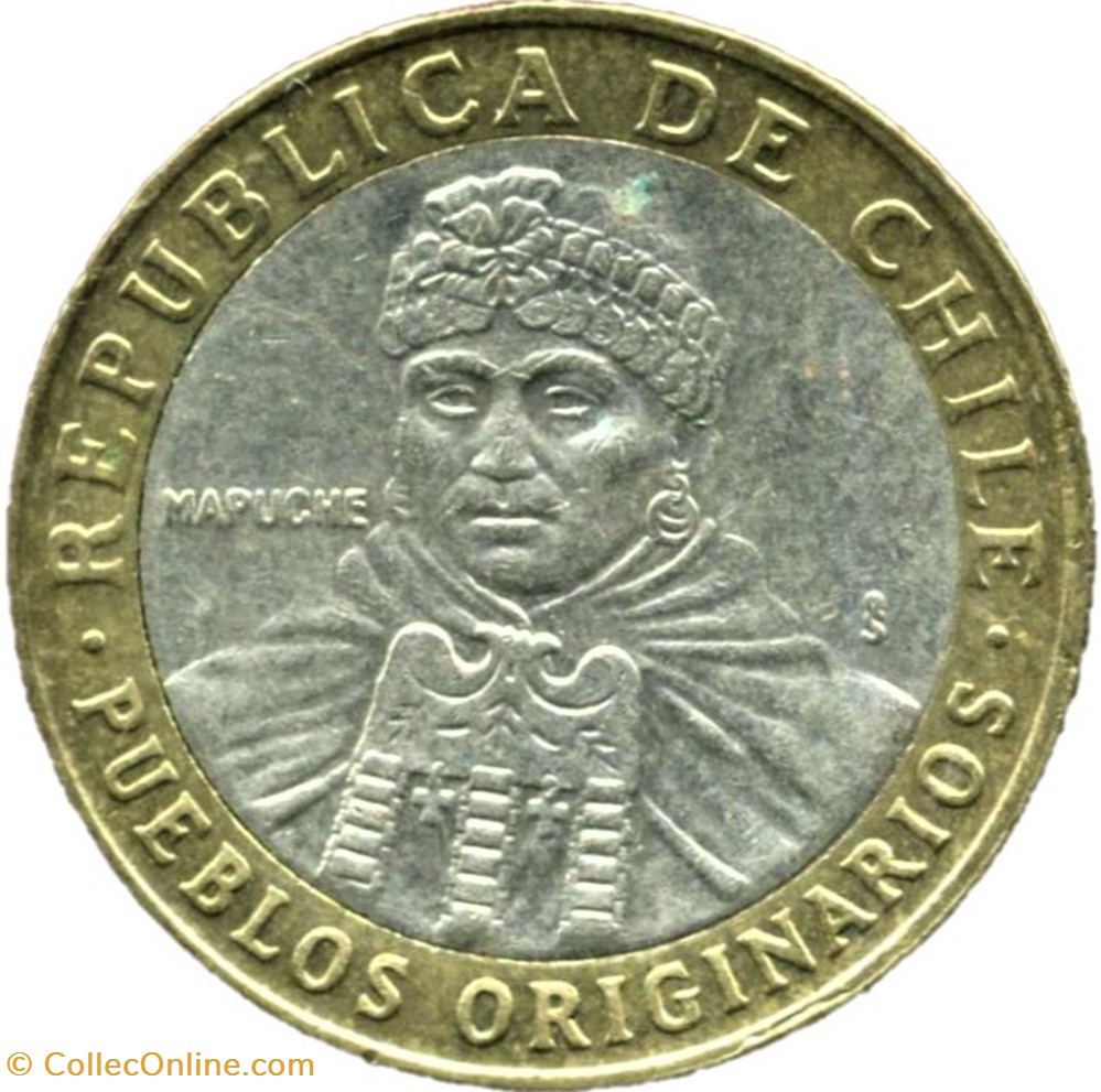 Chile - 100 Pesos Mapuche 2005 Santiago monnaies monde chili chile 100 pesos mapuche 2005 santiago