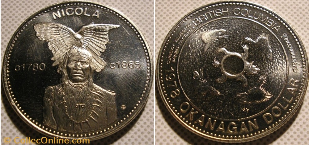 Okanagan Dollar Token 1978 - British Colombia monnaie monde canadum okanagan dollar token 1978 british colombia