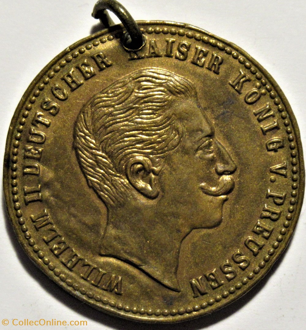 Wilhelm II Kaiser - c.1888-1918 Medal - German Empire medailles allemagne allemand wilhelm ii kaiser c 1888 1918 medal german empire