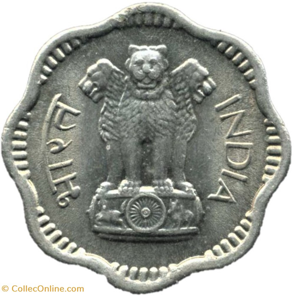 monnaies monde inde india 10 naye paise 1957 mumbai
