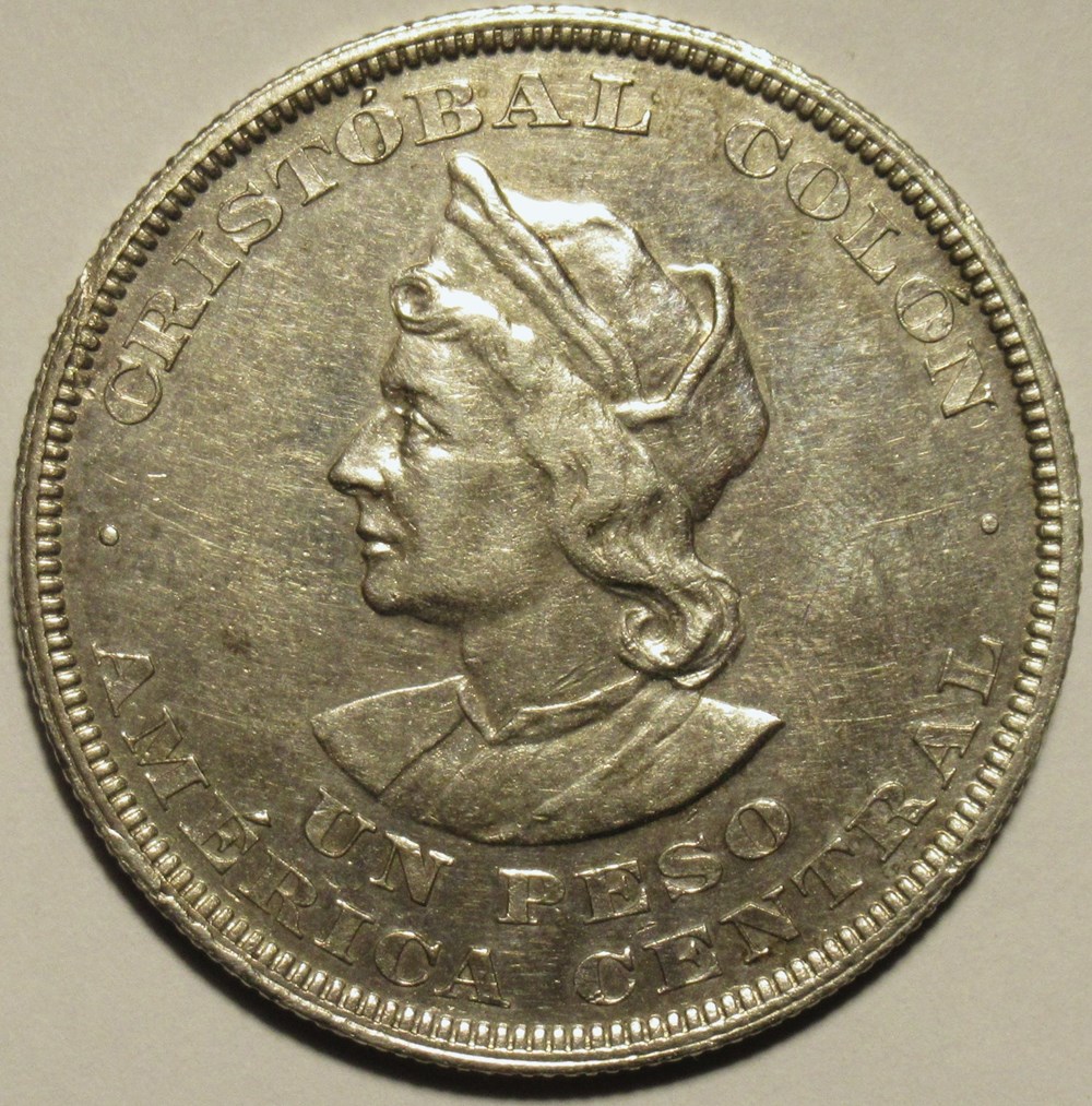 El Salvador - 1 Peso 1892 - Cristóbal Colón monnaies monde argentine el salvador 1 peso 1892 cristobal colon