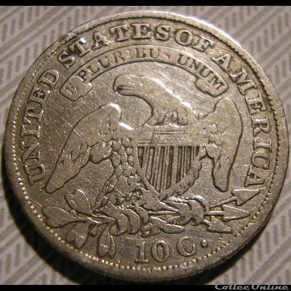 1833 Dime - 10 Cents 4 monnaie monde etat uni 1833 dime 10 cents