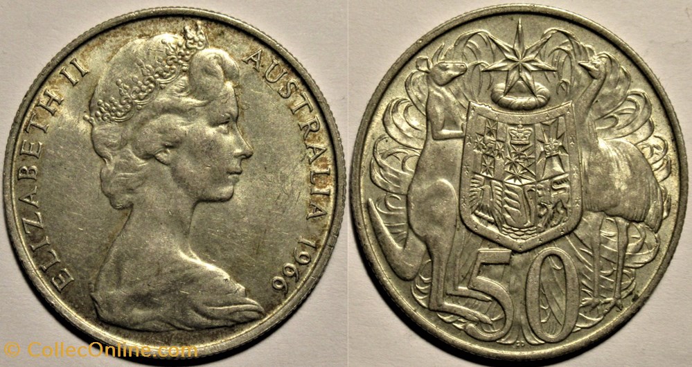 Elizabeth II - 50 Cents 1966 - Australia - Coins - World - Edge 