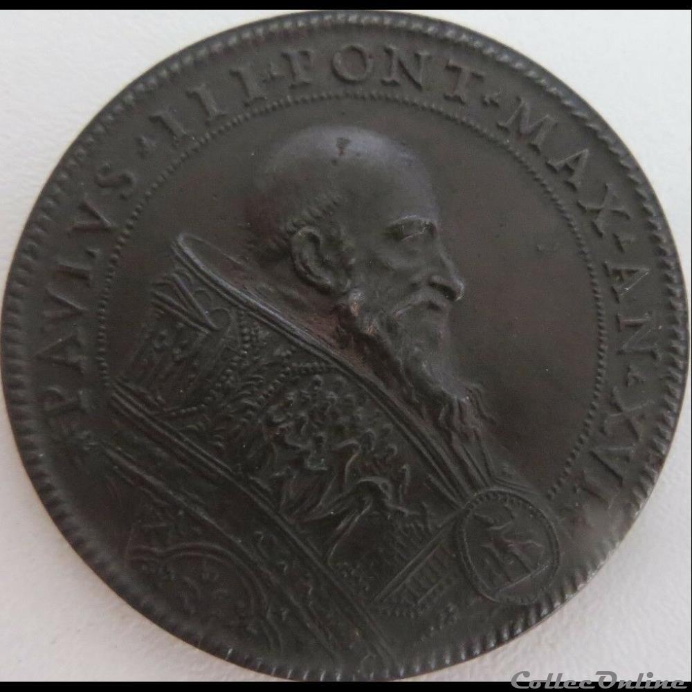 medailles etat la cite du vatican pope paul iii year 1549 the ganymede medal papal states