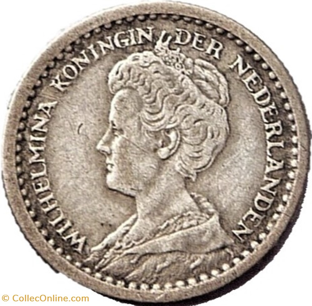 Wilhelmina of Nederland - 10 Cents 1911 monnaies monde pays bas wilhelmina of nederland 10 cents 1911