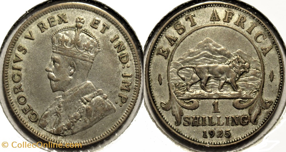 George V - 1 Shilling 1925 - British East Africa monnaies monde ouganda george v 1 shilling 1925 british east africa